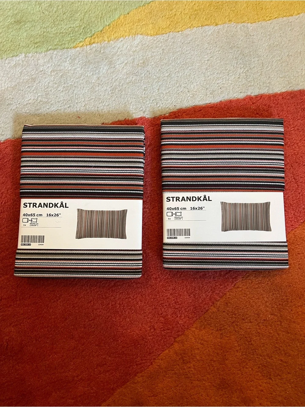 2 IKEA STRANDKAL CUSHION COVER 40cm x 65cm 16